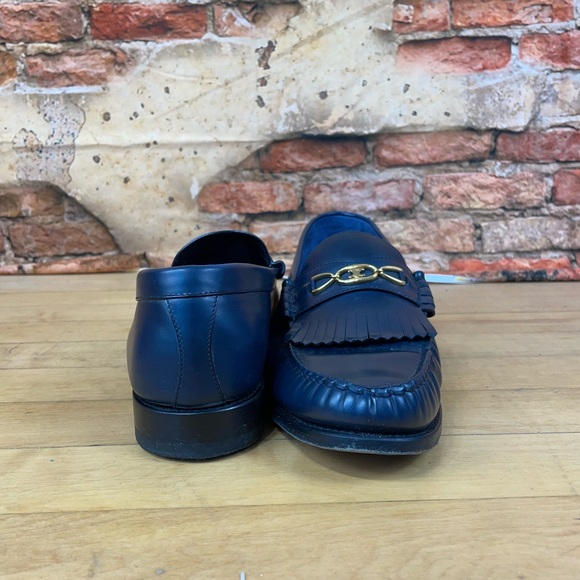 Celine Leather Luco Triomphe Kiltie Men’s Loafers - Picture 9 of 15